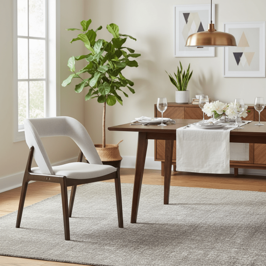 Medeline 4 Seater Brown Dining Chair