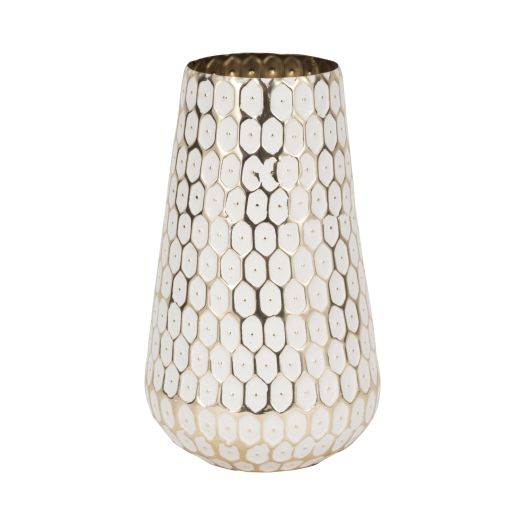 METAL, 11 TRIBAL VASE, GOLD