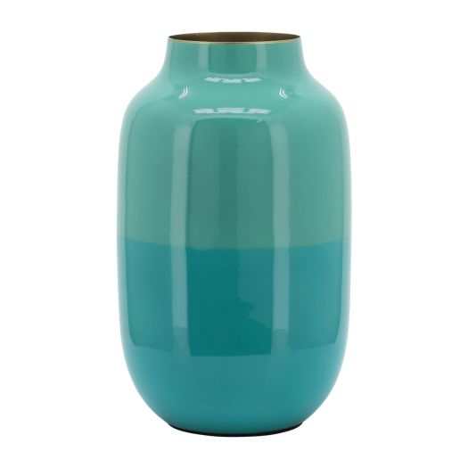 METAL 12 VASE GREEN