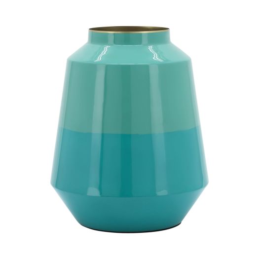 METAL 12 VASE GREEN