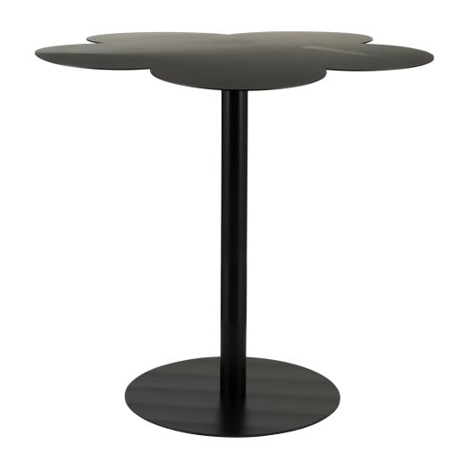 METAL, 22DX21H CLOVER SHAPED SIDE TABLE,BLACK KD