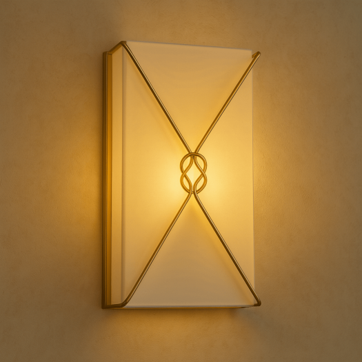METAL KNOT WALL SCONCE, GOLD