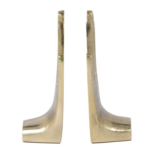 METAL, S/2 7 HANDS BOOKENDS, GOLD