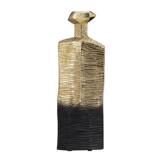 METAL,20,RIGGED VASE,GOLD/BLACK
