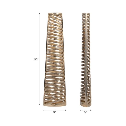 Metal,Channing Gold/Champagne/Silver Vase