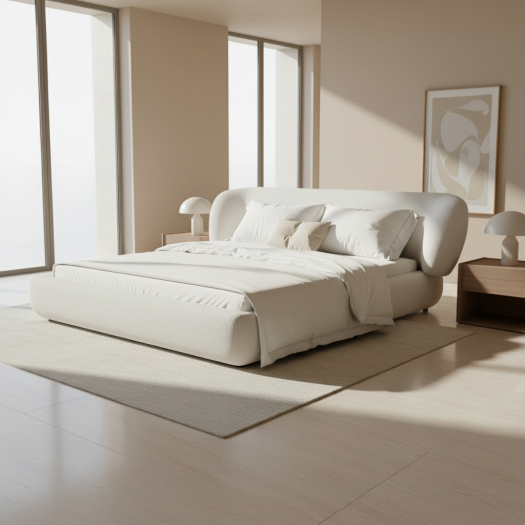 MetroNest Light Beige King Bed 180