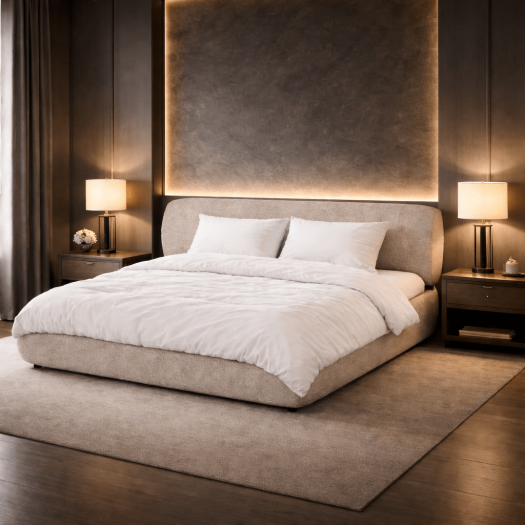 MetroNest Beige King Bed 180