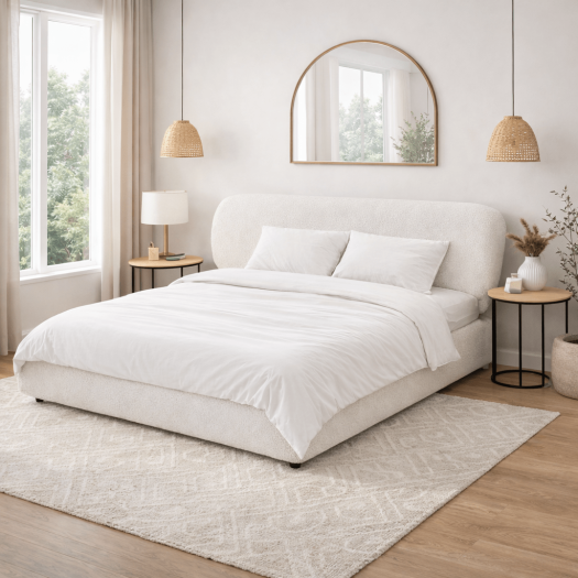 MetroNest Light Beige Queen Bed 150