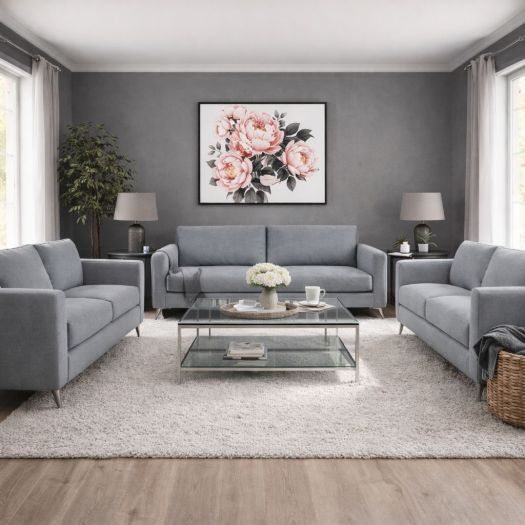 Miami Sky Blue 3 Seater Sofa