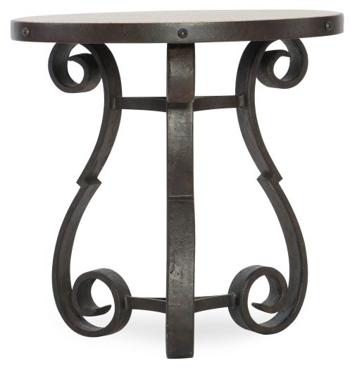 Metal and Stone End Table