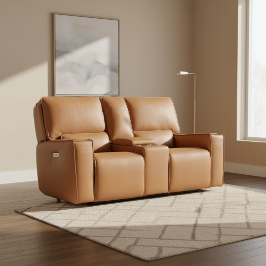 Miles Zero Gravity Console Loveseat with Power Recline & Power Headrest