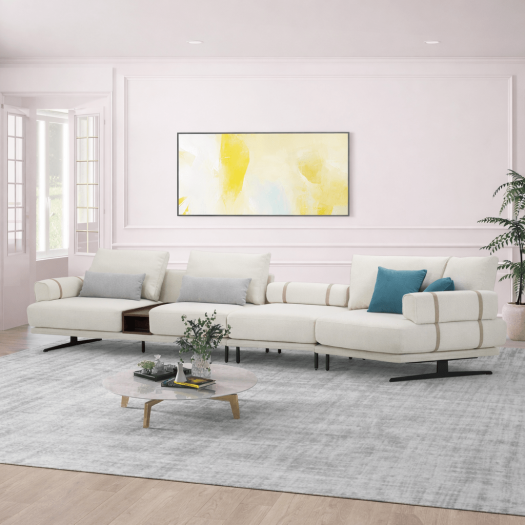 Mirabelle White Sofa