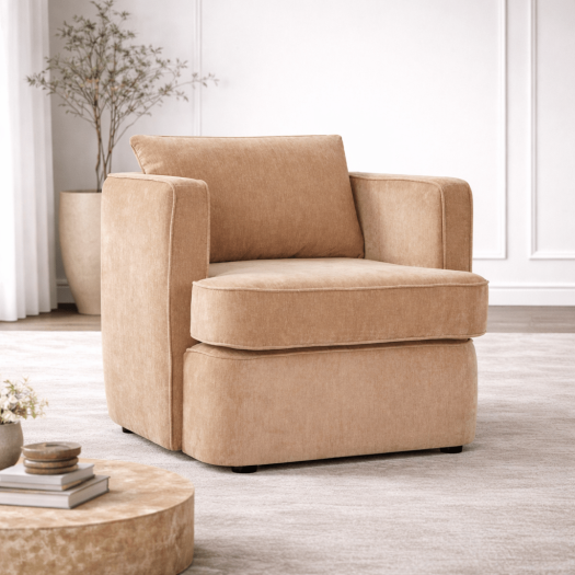 Mirae Brown Round Chair