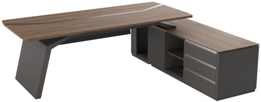 L Shaped Table - Veneer Left Hand