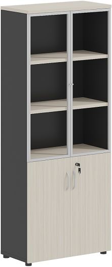2 Door High Cabinet with Aluminum frame