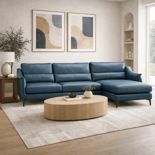Monochrome Blue Sectionals