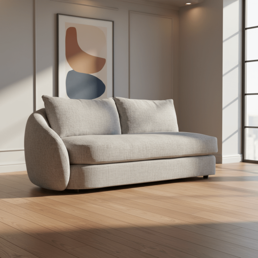 Moretti Fabric Left Arm Loveseat