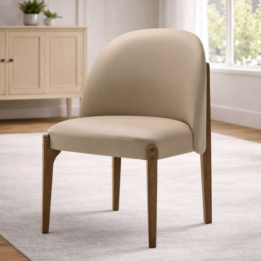 Morgans Brown Leather Dining Chair