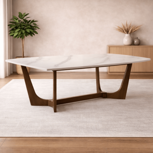 Morgans White Marble Dining Table 8