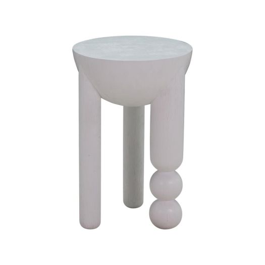 Morse White Wooden Accent Table 