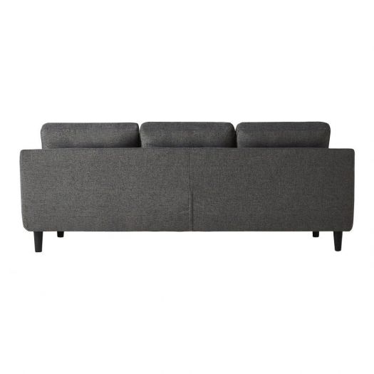 Belagio Sofa Bed With Chaise Charcoal Left