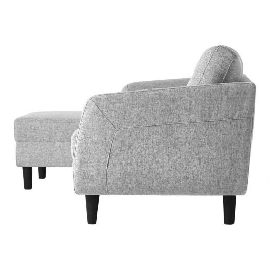 Belagio Sofa Bed With Chaise Light Grey Left