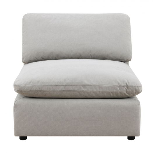 Cloud 9 Light Grey Armless Chair