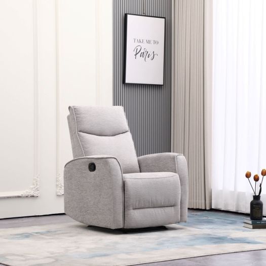 Nairobi Light Grey Manual Recliner