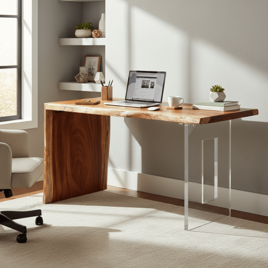 Natural Guanacaste 54 Waterfall Desk