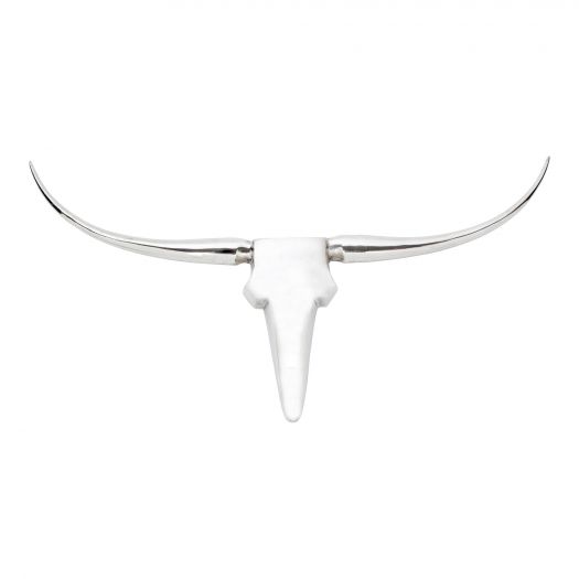 Longhorn Wall Decor Large Silver