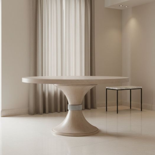 Nouveau Chic Round Pedestal Dining Table