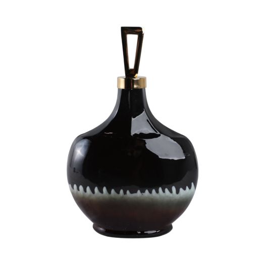 Oliver Tiger's Eye Stone And Metal Bottl