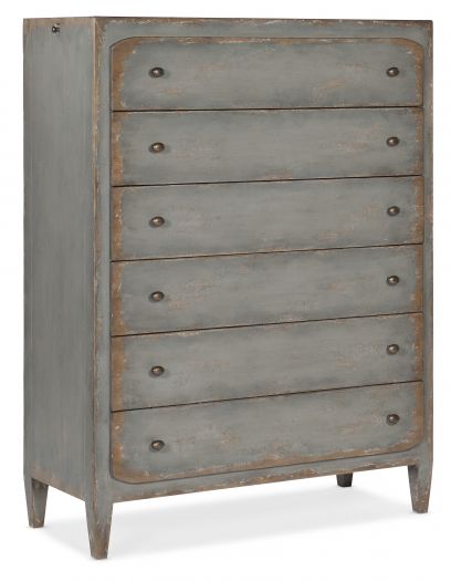 Six-Drawer Chest- Speckled Gray