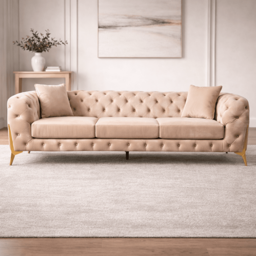 Onda Beige 3 Seater Sofa