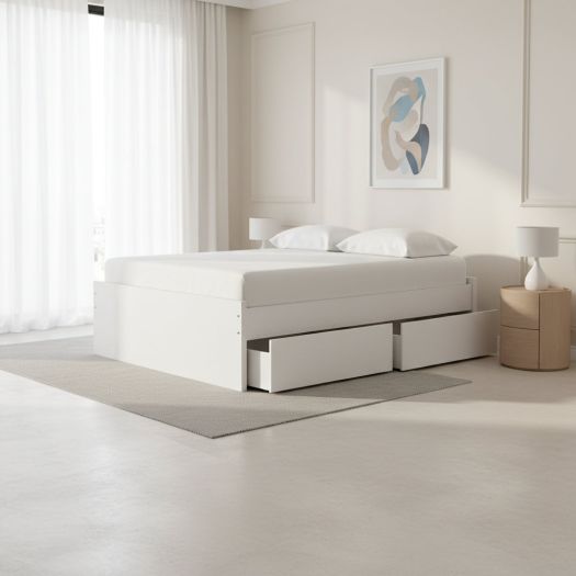 Onita Queen Panel Platform Bed with 2 Side Storage