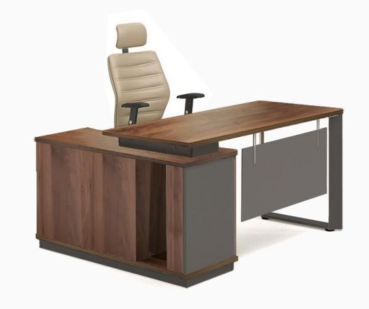 Desk with fixed return, Norica 140