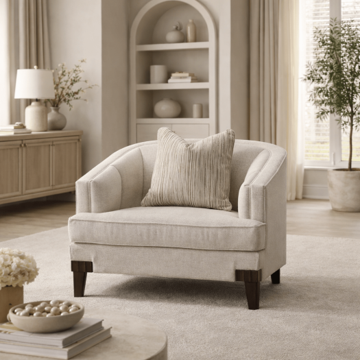 Opaline White Velevt Chair