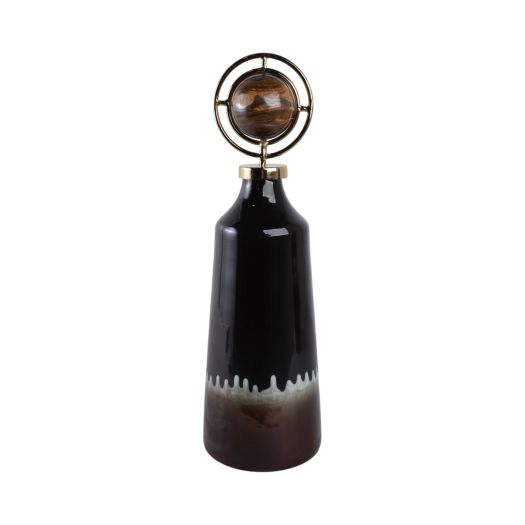 Oscar Tiger's Eye Stone And Metal Bottle