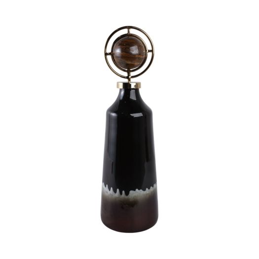 Oscar Tiger's Eye Stone And Metal Bottle