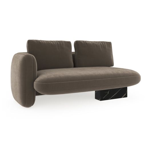 OVERLAP LAF LOVESEAT DARK TAUPE