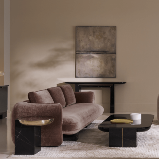 OVERLAP SOFA DARK TAUPE