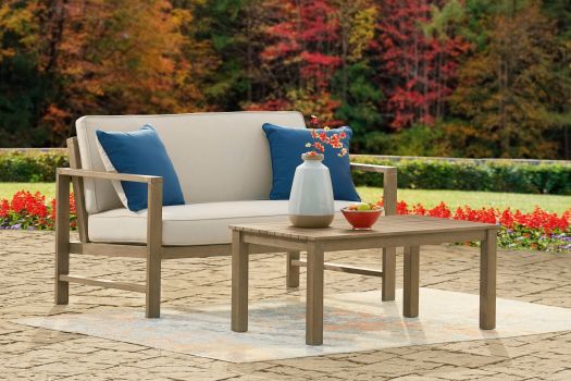 Brown Outdoor Table Set