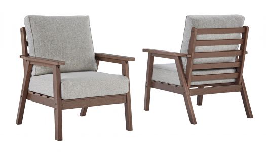 Emmeline Outdoor Lounge Chair With Cushion (Set Of 2)