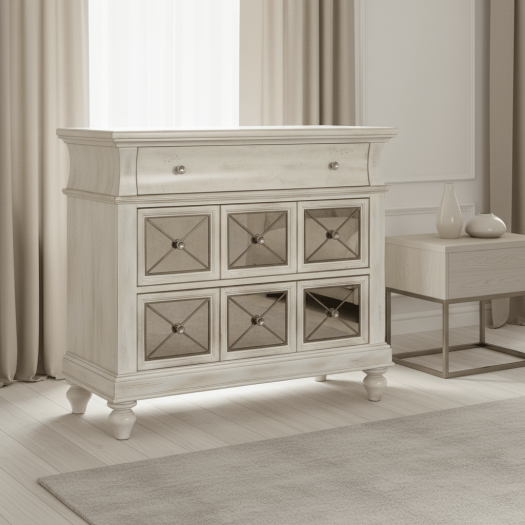 Painted Three Drawer Chest