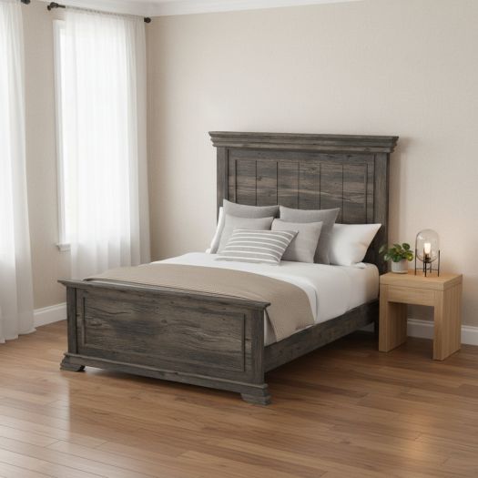 Park Ridge Full Sleigh Storage Bed in Charcoal