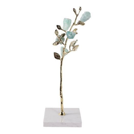 Peoria Medium Green Flourite Stone Tree Statuary
