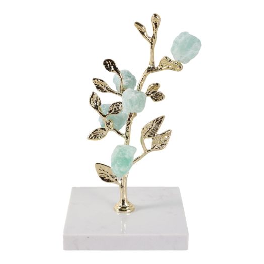 Peoria Small Green Flourite Stone Tree Statuary