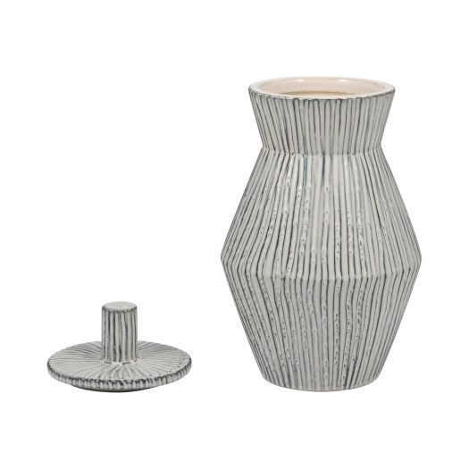 PERRYMAN/BLACK LIDDED JAR