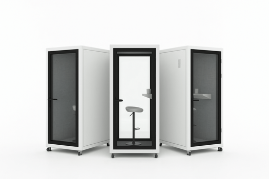 White Acoustic Phone Booth