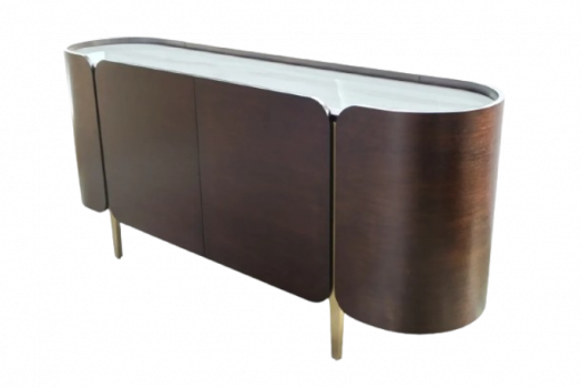 Twirl Wave Dark Brown Sideboard Table